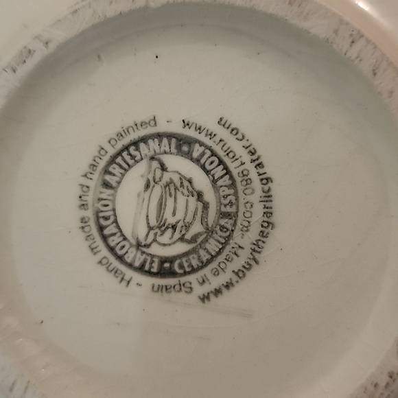 Colorful Floral Ceramic Garlic Grater Plate - Picture 3 of 4